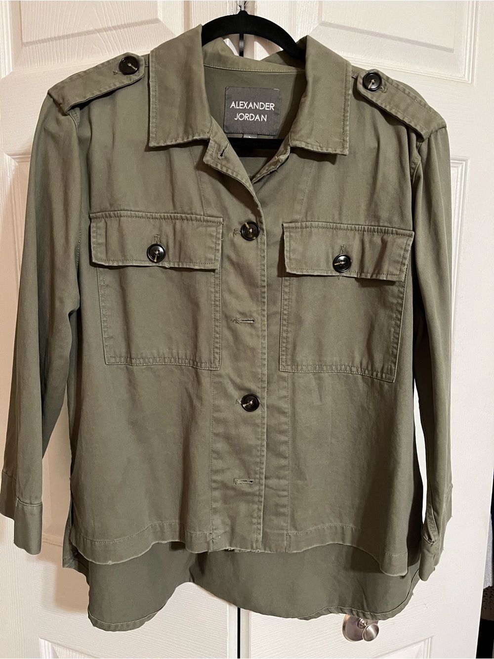 Alexander Jordan Women's Olive Utility Shirt Jacket